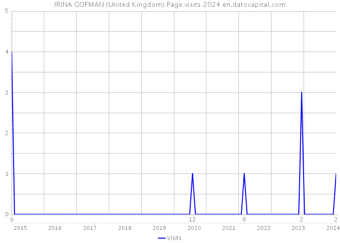 IRINA GOFMAN (United Kingdom) Page visits 2024 