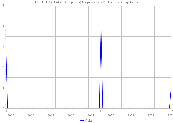 BINNEN LTD (United Kingdom) Page visits 2024 