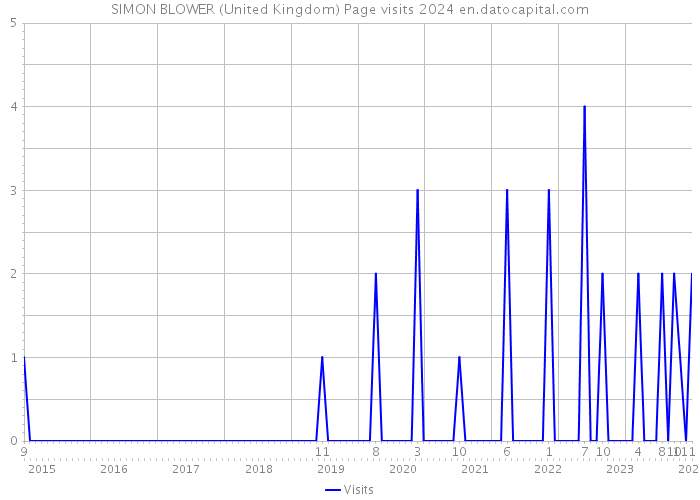 SIMON BLOWER (United Kingdom) Page visits 2024 