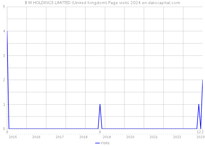 B M HOLDINGS LIMITED (United Kingdom) Page visits 2024 