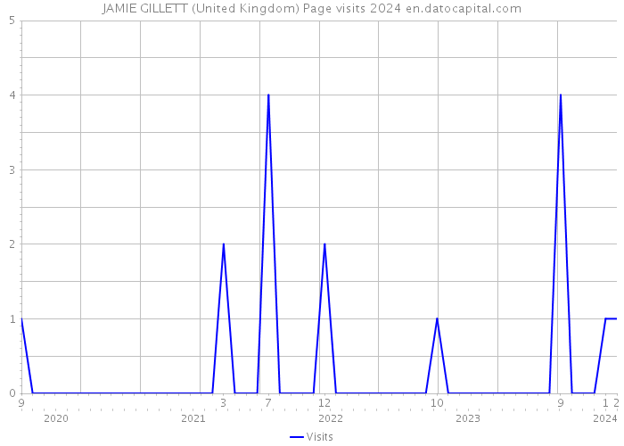 JAMIE GILLETT (United Kingdom) Page visits 2024 