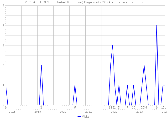 MICHAEL HOLMES (United Kingdom) Page visits 2024 