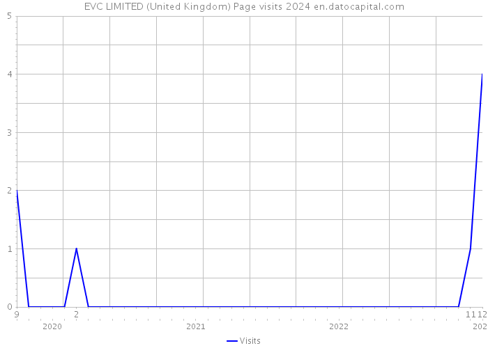 EVC LIMITED (United Kingdom) Page visits 2024 