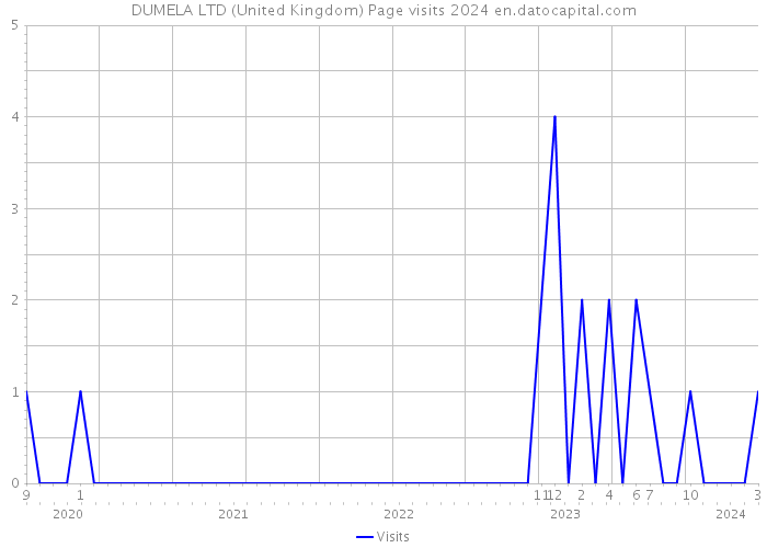 DUMELA LTD (United Kingdom) Page visits 2024 