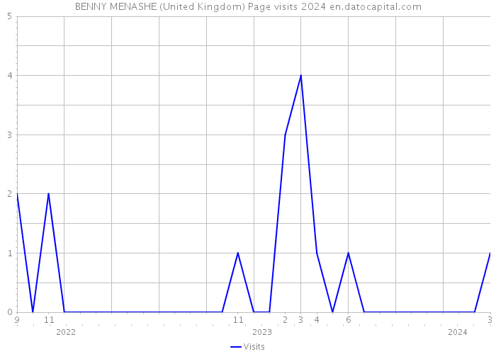 BENNY MENASHE (United Kingdom) Page visits 2024 