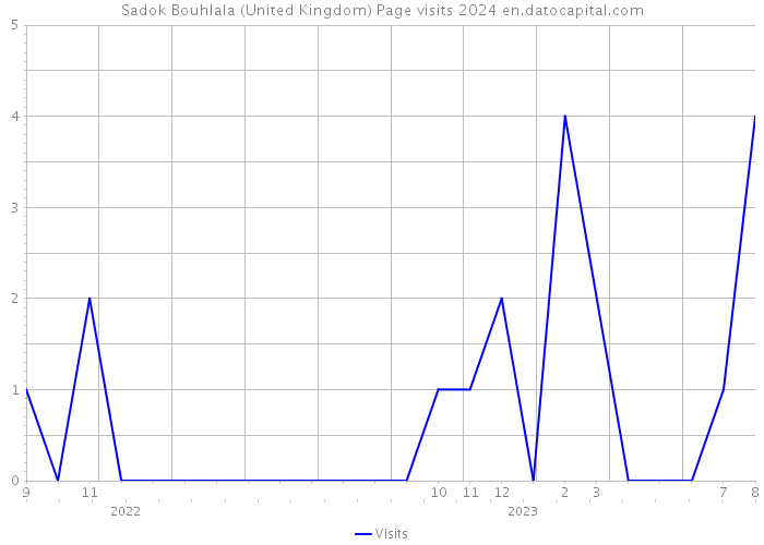 Sadok Bouhlala (United Kingdom) Page visits 2024 
