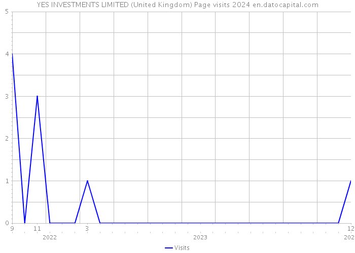 YES INVESTMENTS LIMITED (United Kingdom) Page visits 2024 