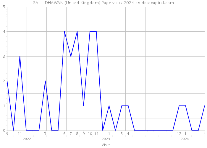 SALIL DHAWAN (United Kingdom) Page visits 2024 