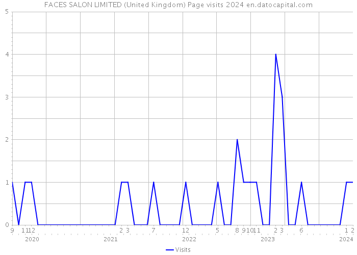 FACES SALON LIMITED (United Kingdom) Page visits 2024 