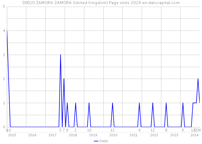 DIEGO ZAMORA ZAMORA (United Kingdom) Page visits 2024 