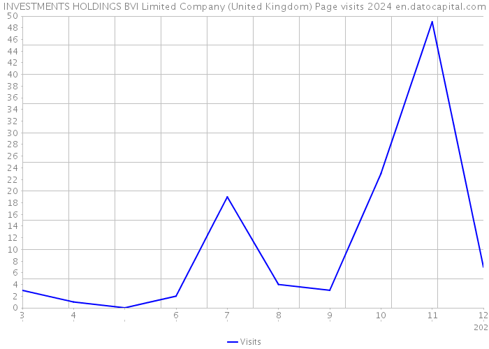INVESTMENTS HOLDINGS BVI Limited Company (United Kingdom) Page visits 2024 