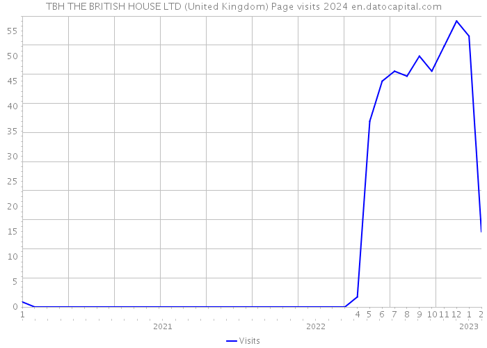 TBH THE BRITISH HOUSE LTD (United Kingdom) Page visits 2024 