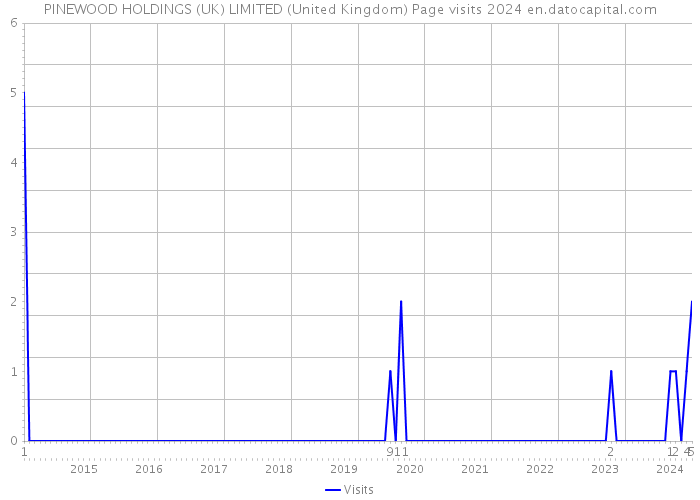 PINEWOOD HOLDINGS (UK) LIMITED (United Kingdom) Page visits 2024 