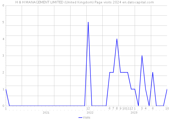 H & H MANAGEMENT LIMITED (United Kingdom) Page visits 2024 