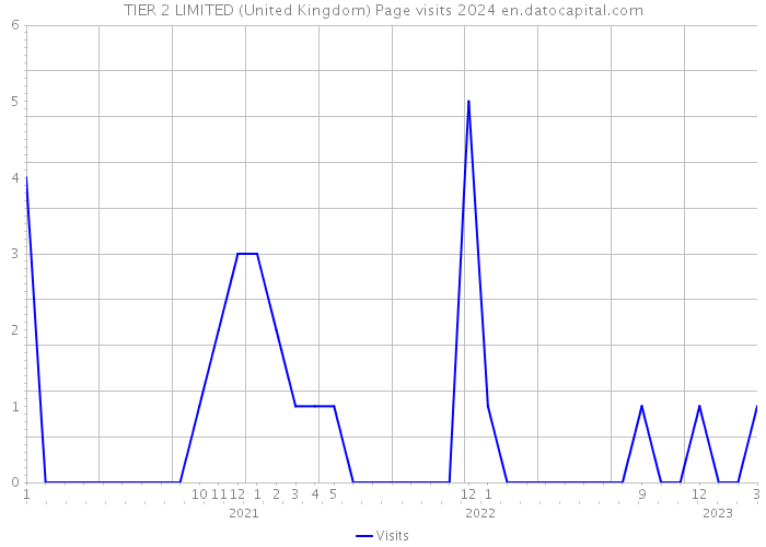 TIER 2 LIMITED (United Kingdom) Page visits 2024 