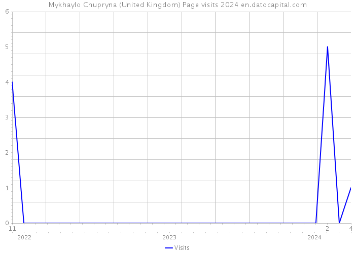 Mykhaylo Chupryna (United Kingdom) Page visits 2024 