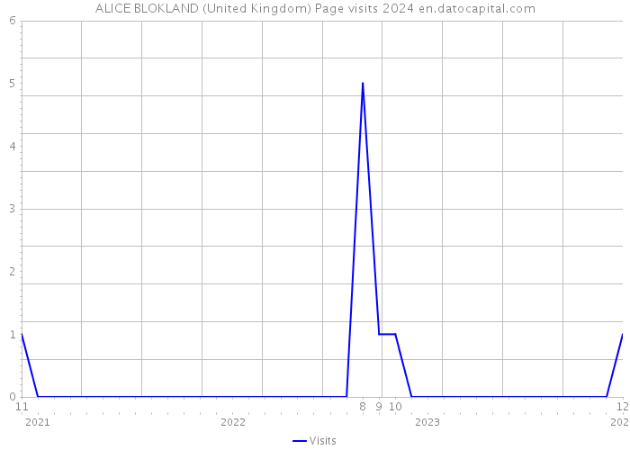 ALICE BLOKLAND (United Kingdom) Page visits 2024 