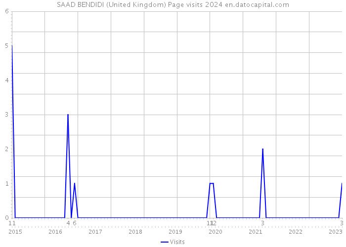 SAAD BENDIDI (United Kingdom) Page visits 2024 