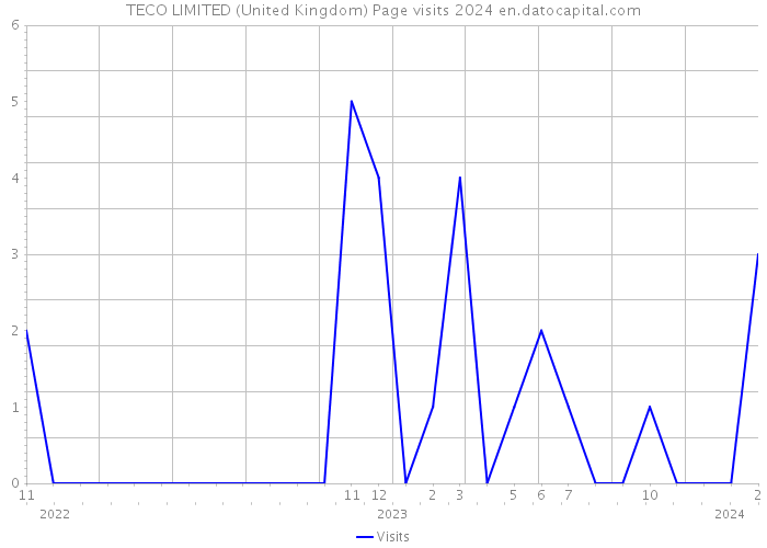 TECO LIMITED (United Kingdom) Page visits 2024 