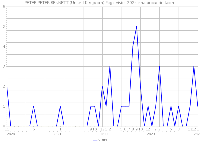 PETER PETER BENNETT (United Kingdom) Page visits 2024 