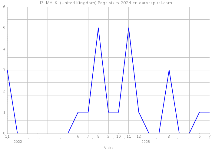 IZI MALKI (United Kingdom) Page visits 2024 
