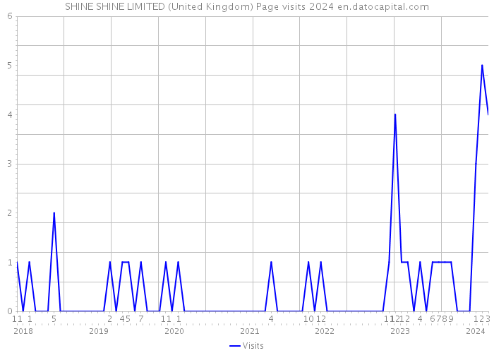 SHINE SHINE LIMITED (United Kingdom) Page visits 2024 