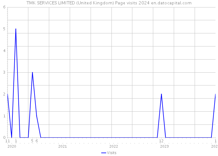 TMK SERVICES LIMITED (United Kingdom) Page visits 2024 