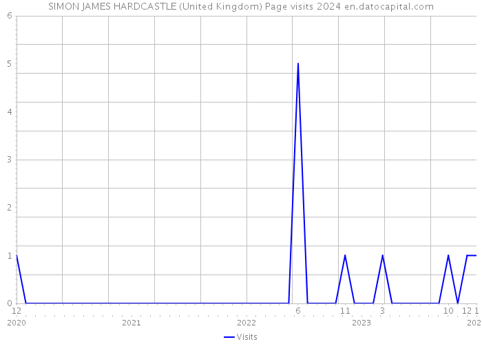 SIMON JAMES HARDCASTLE (United Kingdom) Page visits 2024 