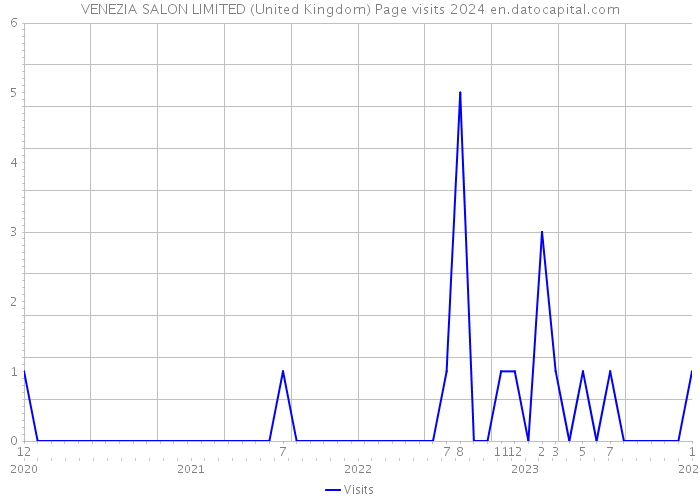 VENEZIA SALON LIMITED (United Kingdom) Page visits 2024 