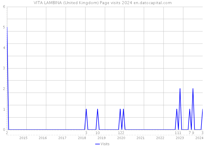 VITA LAMBINA (United Kingdom) Page visits 2024 