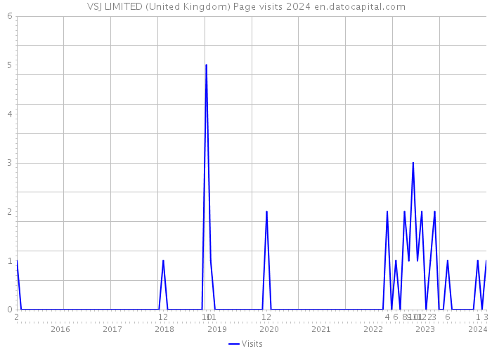 VSJ LIMITED (United Kingdom) Page visits 2024 