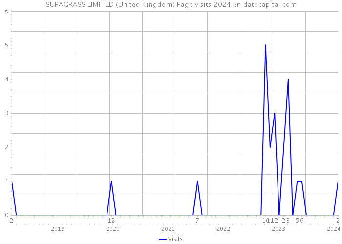 SUPAGRASS LIMITED (United Kingdom) Page visits 2024 
