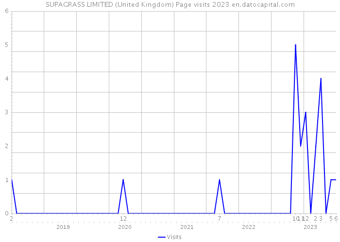 SUPAGRASS LIMITED (United Kingdom) Page visits 2023 