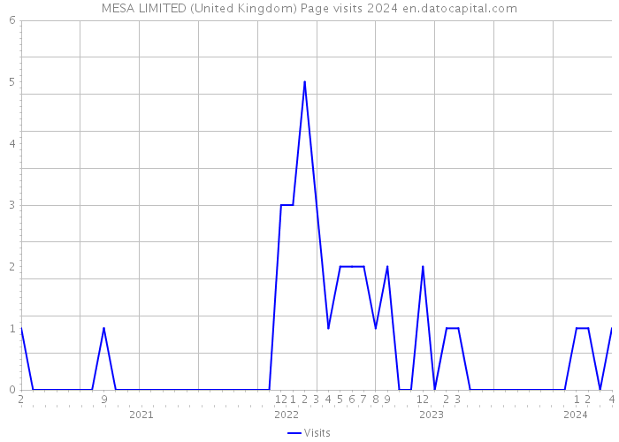 MESA LIMITED (United Kingdom) Page visits 2024 