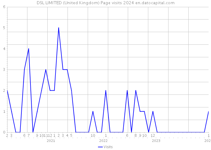 DSL LIMITED (United Kingdom) Page visits 2024 