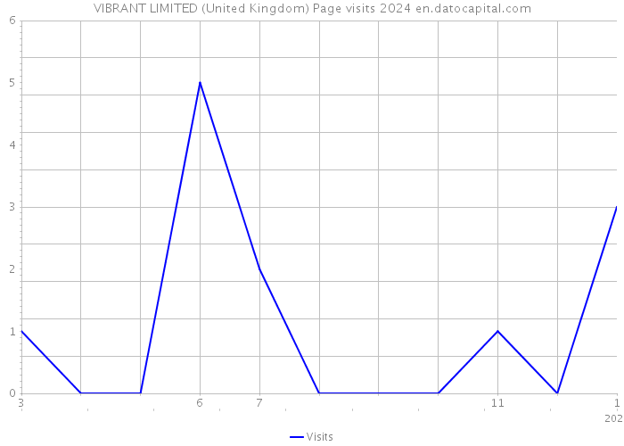 VIBRANT LIMITED (United Kingdom) Page visits 2024 
