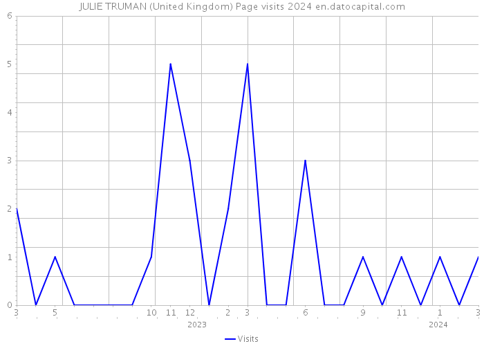 JULIE TRUMAN (United Kingdom) Page visits 2024 