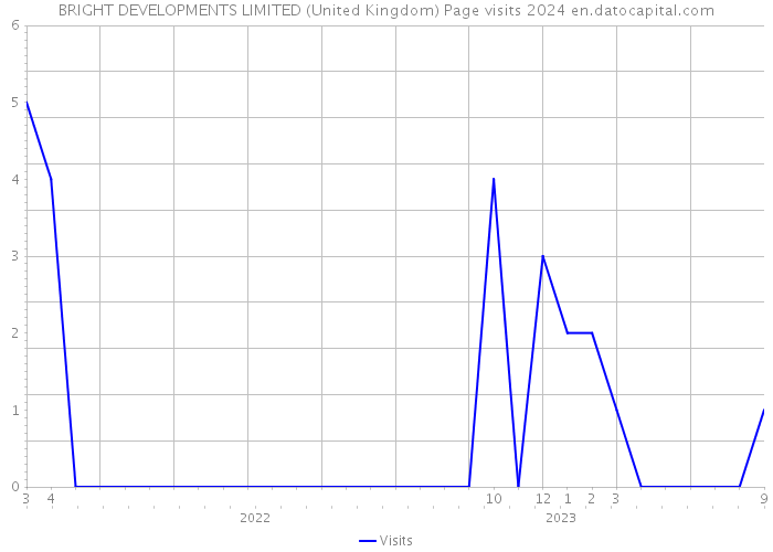 BRIGHT DEVELOPMENTS LIMITED (United Kingdom) Page visits 2024 