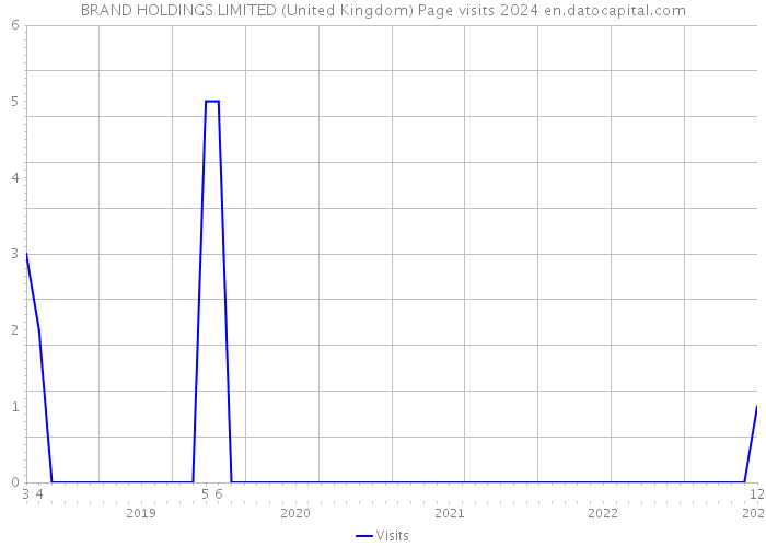 BRAND HOLDINGS LIMITED (United Kingdom) Page visits 2024 