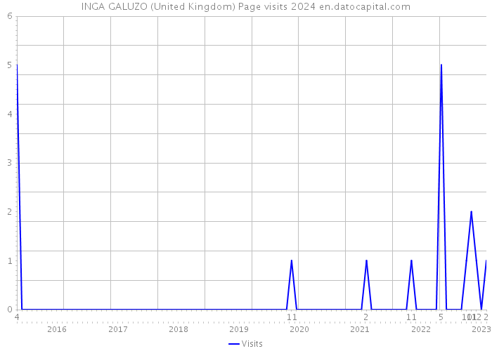 INGA GALUZO (United Kingdom) Page visits 2024 