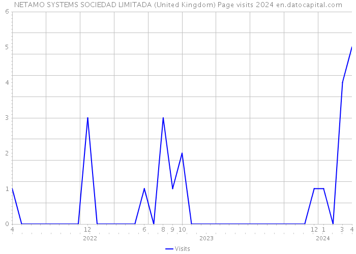 NETAMO SYSTEMS SOCIEDAD LIMITADA (United Kingdom) Page visits 2024 