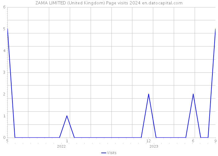 ZAMA LIMITED (United Kingdom) Page visits 2024 
