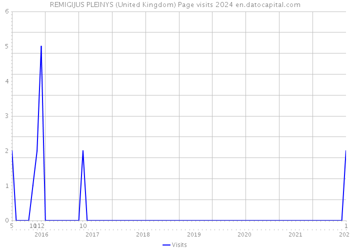 REMIGIJUS PLEINYS (United Kingdom) Page visits 2024 