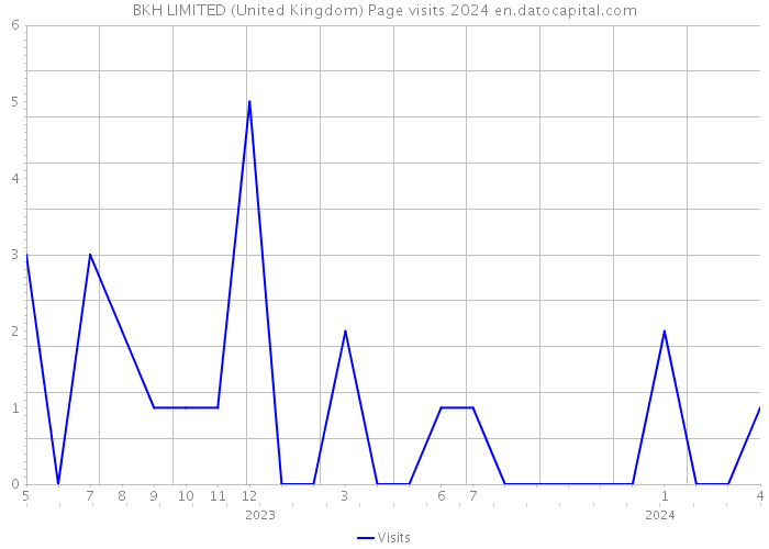 BKH LIMITED (United Kingdom) Page visits 2024 