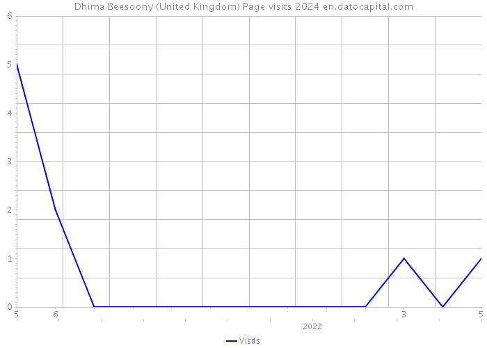 Dhima Beesoony (United Kingdom) Page visits 2024 