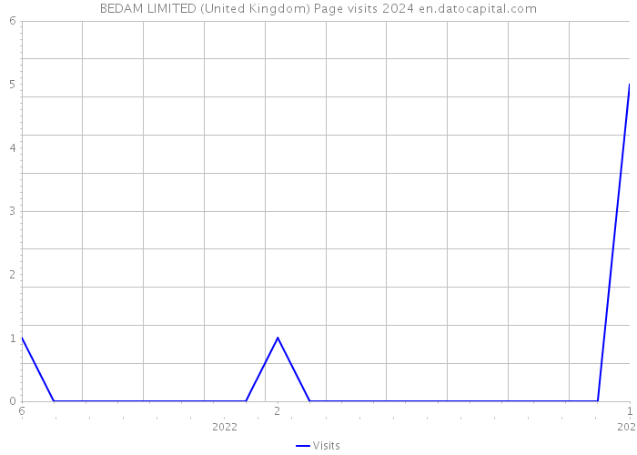 BEDAM LIMITED (United Kingdom) Page visits 2024 