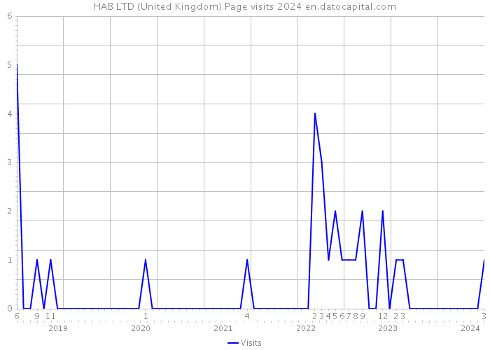 HAB LTD (United Kingdom) Page visits 2024 