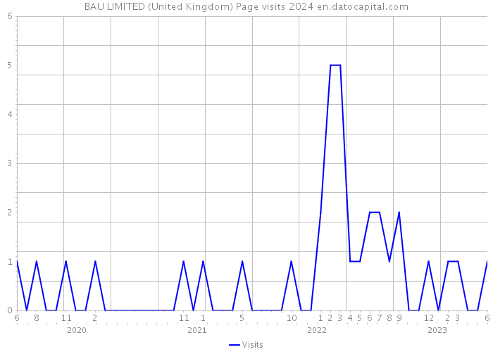 BAU LIMITED (United Kingdom) Page visits 2024 
