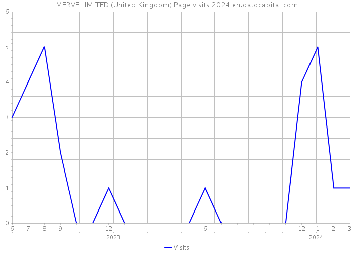 MERVE LIMITED (United Kingdom) Page visits 2024 
