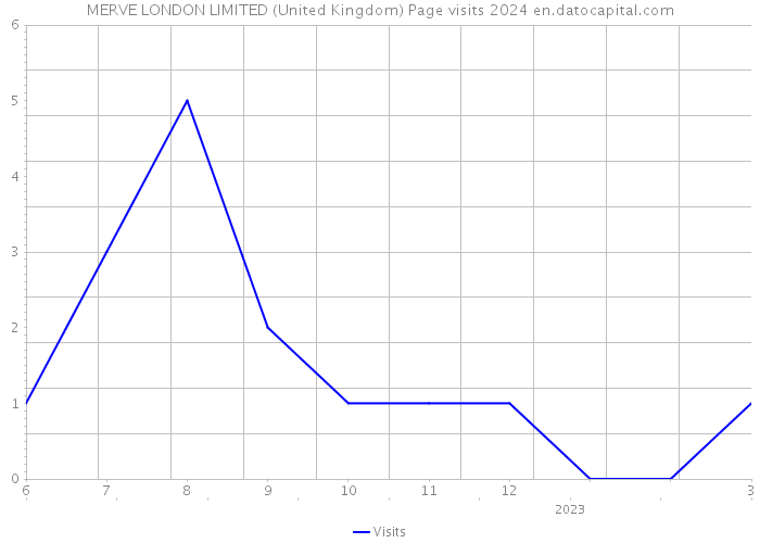 MERVE LONDON LIMITED (United Kingdom) Page visits 2024 